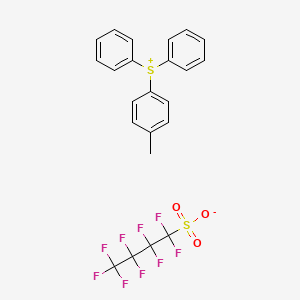 molecular formula C23H17F9O3S2 B13934518 4-Methylphenyldiphenylsulfonium perfluorobutanesulfonate CAS No. 284474-28-8