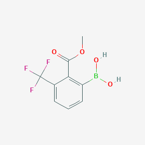 molecular formula C9H8BF3O4 B1393452 (2-(甲氧羰基)-3-(三氟甲基)苯基)硼酸 CAS No. 1150114-32-1
