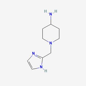 molecular formula C9H16N4 B13934533 1-[(1H-Imidazol-2-yl)methyl]piperidin-4-amine CAS No. 867008-10-4