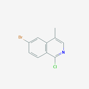 molecular formula C10H7BrClN B13934560 6-Bromo-1-chloro-4-methylisoquinoline 