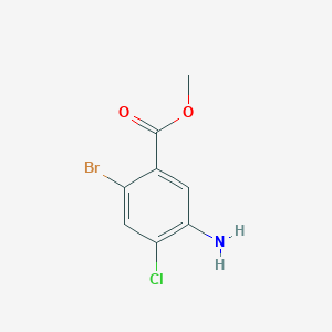 molecular formula C8H7BrClNO2 B1393458 甲基5-氨基-2-溴-4-氯苯甲酸酯 CAS No. 929524-50-5