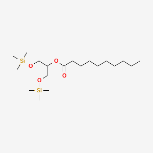 Decanoic acid, 2-[(trimethylsilyl)oxy]-1-[[(trimethylsilyl)oxy]methyl]ethyl ester