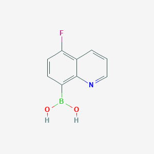 molecular formula C9H7BFNO2 B1393462 (5-氟喹啉-8-基)硼酸 CAS No. 1072951-45-1