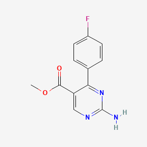 molecular formula C12H10FN3O2 B1393463 2-氨基-4-(4-氟苯基)嘧啶-5-羧酸甲酯 CAS No. 1133115-54-4