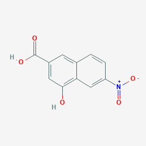 molecular formula C11H7NO5 B13934667 4-Hydroxy-6-nitro-2-naphthalenecarboxylic acid 