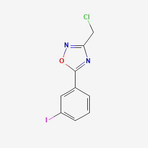 3-Chloromethyl-5-(3-iodo-phenyl)-[1,2,4]oxadiazole