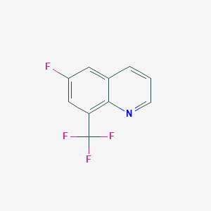molecular formula C10H5F4N B1393472 6-氟-8-(三氟甲基)喹啉 CAS No. 1065074-24-9