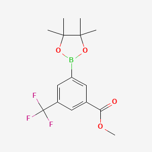 molecular formula C15H18BF3O4 B1393473 3-(4,4,5,5-四甲基-1,3,2-二氧杂硼环-2-基)-5-(三氟甲基)苯甲酸甲酯 CAS No. 1150271-61-6