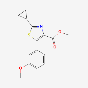 2-Cyclopropyl-5-(3-methoxy-phenyl)-thiazole-4-carboxylic acid methyl ester