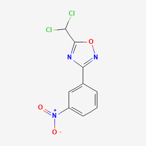 molecular formula C9H5Cl2N3O3 B1393474 5-(二氯甲基)-3-(3-硝基苯基)-1,2,4-恶二唑 CAS No. 905107-54-2