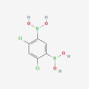 molecular formula C6H6B2Cl2O4 B1393475 (4,6-二氯-1,3-苯撑)二硼酸 CAS No. 1150114-65-0