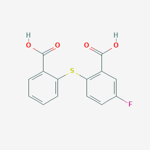 molecular formula C14H9FO4S B13934761 2-(2-Carboxyphenylthio)-5-fluorobenzoic acid 