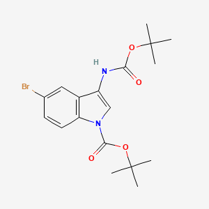 Tert-butyl 5-bromo-3-((tert-butoxycarbonyl)amino)-1H-indole-1-carboxylate