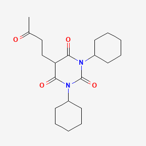 molecular formula C20H30N2O4 B13934781 Barbituric acid, 1,3-dicyclohexyl-5-(3-oxobutyl)- CAS No. 20527-61-1