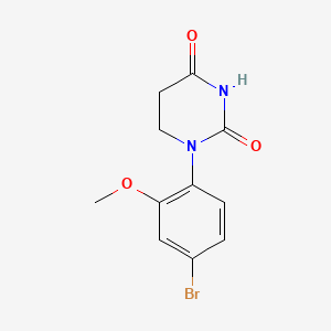 molecular formula C11H11BrN2O3 B13934800 1-(4-Bromo-2-methoxy-phenyl)hexahydropyrimidine-2,4-dione 