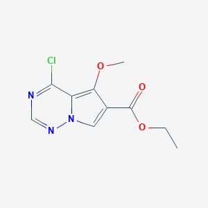 Ethyl 4-chloro-5-methoxypyrrolo[2,1-F][1,2,4]triazine-6-carboxylate