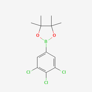 molecular formula C12H14BCl3O2 B1393482 4,4,5,5-四甲基-2-(3,4,5-三氯苯基)-1,3,2-二氧杂硼环 CAS No. 942069-95-6