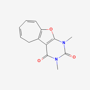 molecular formula C13H12N2O3 B13934849 1,3-Dimethyl-1,5-dihydro-2H-cyclohepta[4,5]furo[2,3-d]pyrimidine-2,4(3H)-dione CAS No. 548475-54-3