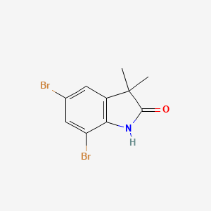 molecular formula C10H9Br2NO B1393486 5,7-Dibromo-3,3-dimethylindolin-2-one CAS No. 872271-71-1
