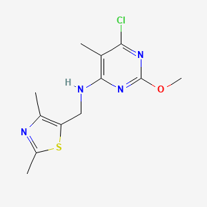 6-chloro-N-((2,4-dimethylthiazol-5-yl)methyl)-2-methoxy-5-methylpyrimidin-4-amine