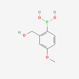 molecular formula C8H11BO4 B1393487 (2-(羟甲基)-4-甲氧基苯基)硼酸 CAS No. 762263-92-3