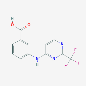 molecular formula C12H8F3N3O2 B1393490 3-{[2-(三氟甲基)嘧啶-4-基]氨基}苯甲酸 CAS No. 1216958-06-3