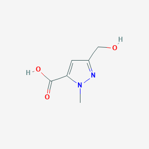 molecular formula C6H8N2O3 B13934929 3-(Hydroxymethyl)-1-methyl-1H-pyrazole-5-carboxylic acid 