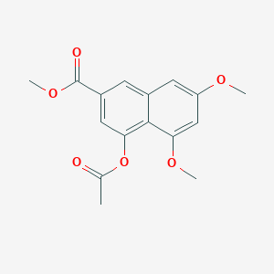 2-Naphthalenecarboxylic acid, 4-(acetyloxy)-5,7-dimethoxy-, methyl ester