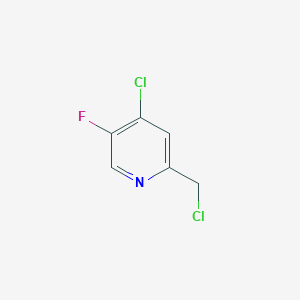 molecular formula C6H4Cl2FN B13935001 4-Chloro-2-(chloromethyl)-5-fluoropyridine 