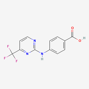 molecular formula C12H8F3N3O2 B1393501 4-{[4-(三氟甲基)嘧啶-2-基]氨基}苯甲酸 CAS No. 1215761-54-8