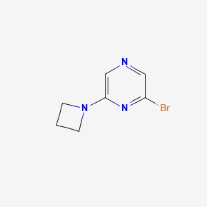 molecular formula C7H8BrN3 B13935065 2-(1-Azetidinyl)-6-bromopyrazine 