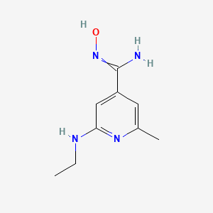 molecular formula C9H14N4O B13935075 2-Ethylamino-N-hydroxy-6-methyl-isonicotinamidine 