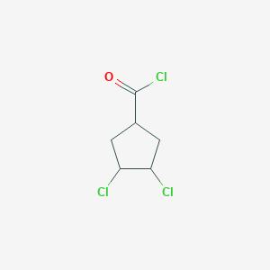 molecular formula C6H7Cl3O B13935090 3,4-Dichlorocyclopentane-1-carbonyl chloride CAS No. 56447-17-7