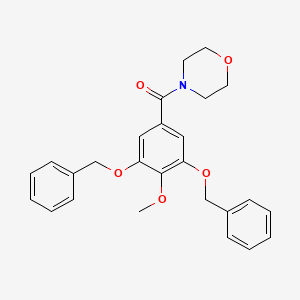 molecular formula C26H27NO5 B13935094 Morpholine, N-(3,5-dibenzyloxy-4-methoxybenzoyl)- CAS No. 63868-57-5