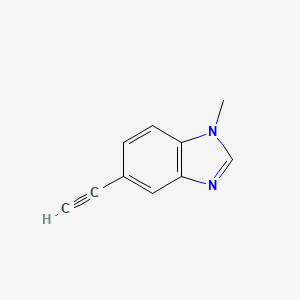 molecular formula C10H8N2 B13935156 5-Ethynyl-1-methyl-1H-benzo[d]imidazole 