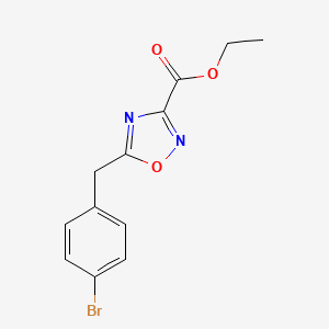 molecular formula C12H11BrN2O3 B1393516 Ethyl 5-(4-Bromobenzyl)-1,2,4-oxadiazole-3-carboxylate CAS No. 1216958-28-9