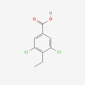 molecular formula C9H8Cl2O2 B13935192 3,5-Dichloro-4-ethylbenzoic acid 