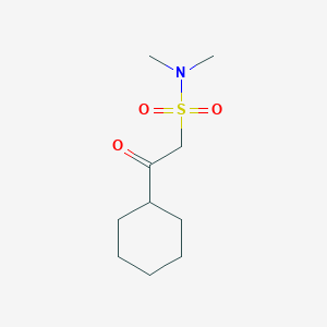 molecular formula C10H19NO3S B13935219 2-cyclohexyl-N,N-dimethyl-2-oxoethanesulfonamide CAS No. 2815-35-2