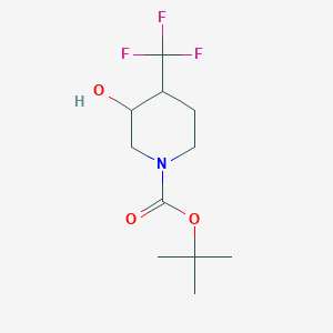 molecular formula C11H18F3NO3 B13935223 Tert-butyl 3-hydroxy-4-(trifluoromethyl)piperidine-1-carboxylate 