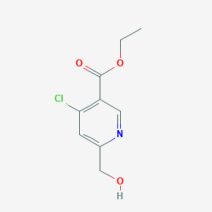 molecular formula C9H10ClNO3 B13935227 Ethyl 4-chloro-6-(hydroxymethyl)nicotinate 