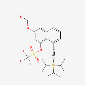 molecular formula C24H31F3O5SSi B13935268 3-(Methoxymethoxy)-8-((triisopropylsilyl)ethynyl)naphthalen-1-yl trifluoromethanesulfonate 