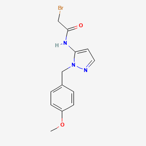 2-Bromo-N-[2-(4-methoxy-benzyl)-2H-pyrazol-3-yl]-acetamide