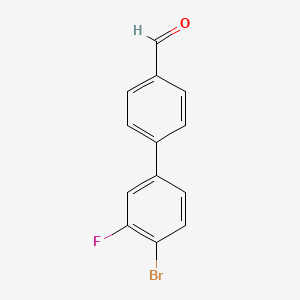 molecular formula C13H8BrFO B13935287 4'-Bromo-3'-fluoro[1,1'-biphenyl]-4-carboxaldehyde 