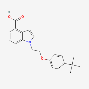 molecular formula C21H23NO3 B13935292 1-[2-(4-Tert-butyl-phenoxy)-ethyl]-1h-indole-4-carboxylic acid 