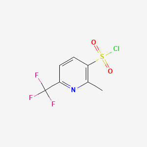 molecular formula C7H5ClF3NO2S B1393530 2-甲基-6-(三氟甲基)吡啶-3-磺酰氯 CAS No. 1257535-05-9