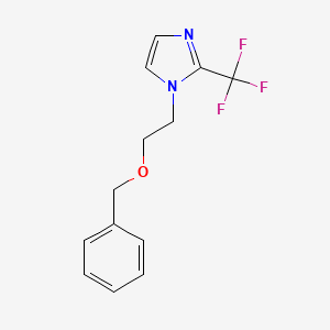 molecular formula C13H13F3N2O B13935314 1-(2-(Benzyloxy)ethyl)-2-(trifluoromethyl)-1H-imidazole 