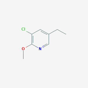 molecular formula C8H10ClNO B13935329 3-Chloro-5-ethyl-2-methoxypyridine 