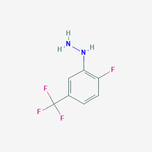 molecular formula C7H6F4N2 B1393533 (2-氟-5-(三氟甲基)苯基)肼 CAS No. 1093059-58-5