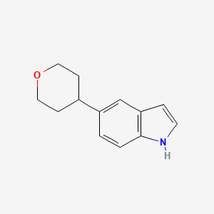molecular formula C13H15NO B1393534 5-(四氢-2H-吡喃-4-基)-1H-吲哚 CAS No. 885273-27-8