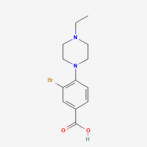 molecular formula C13H17BrN2O2 B13935369 3-Bromo-4-(4-ethylpiperazin-1-yl)benzoic acid CAS No. 1131594-62-1